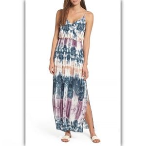 One Clothing Surplice Tie Dye Maxi Dress Medium